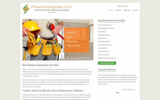 O'Leary Enterprises L.L.C. website screenshot