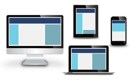 devices Web design displayed on desktop and mobile devices