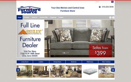 Furniture Source website screenshot