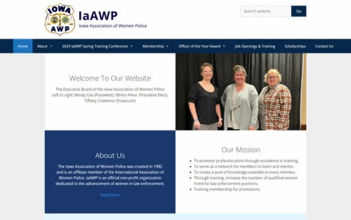 IaAWP website screen capture