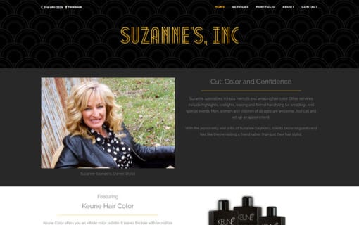 Suzanne's Inc website screenshot