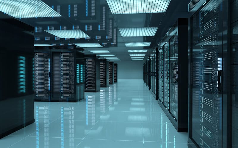 web hosting server room